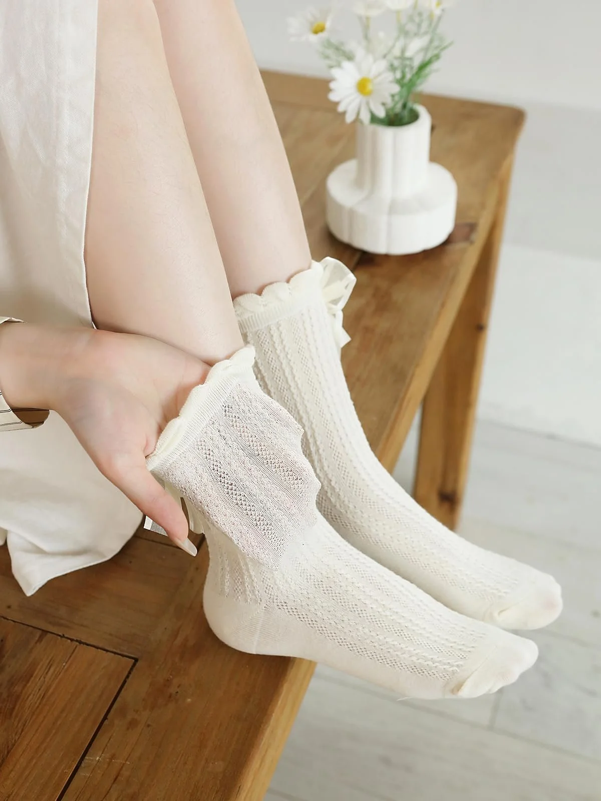 Шкарпетки Yawlsow з оборками, 3 пари, жіночі, фото №3