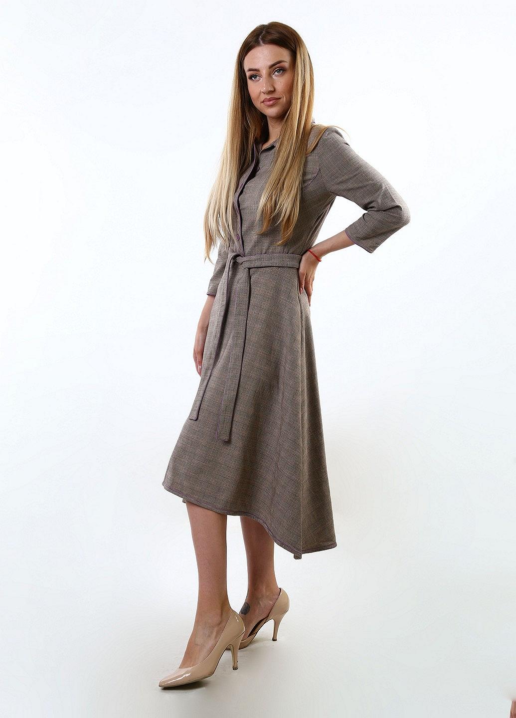 Платье inDresser S Серый (IN-F0252К028Ж-Gray-beige), фото №2