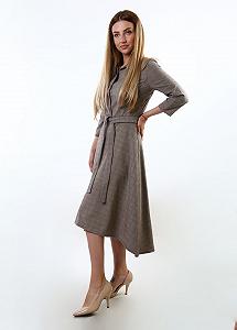 Платье inDresser M Серый (IN-F0252К028Ж-Gray-beige) synthetic.ua - Фото 1