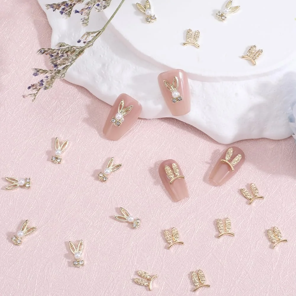 Підвіска для нігтів Кролик SUNNYCLUE Золотистий, 60 шт, фото №4