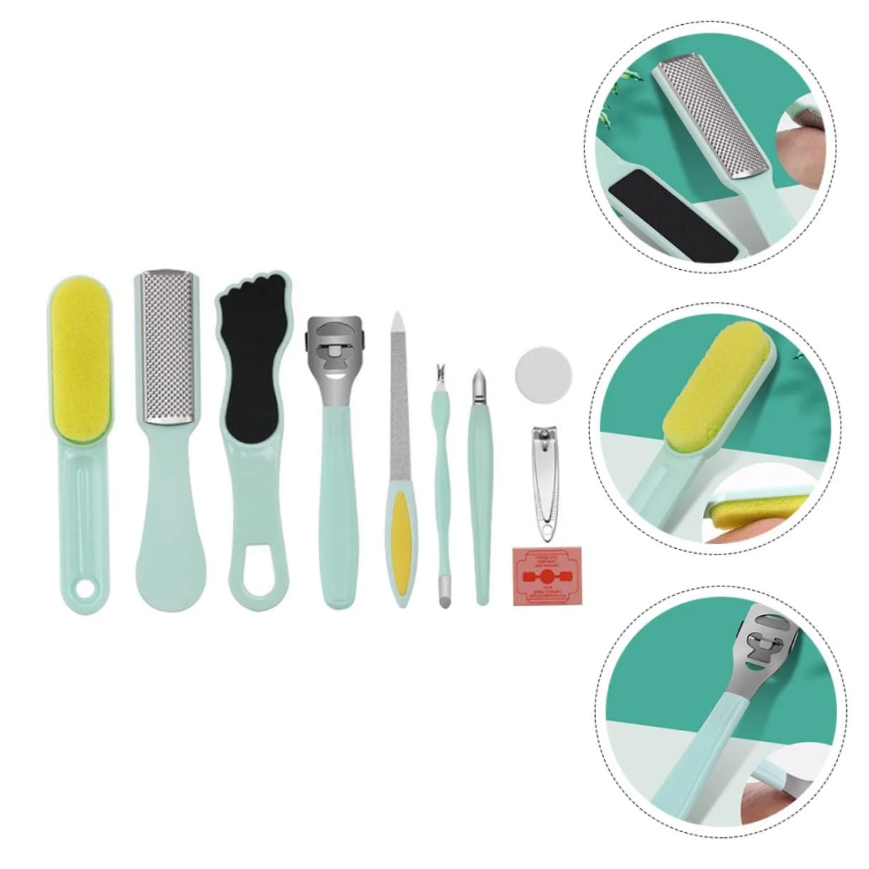 Набор инструментов для педикюра Healvian из нержавеющей стали, 10 штук, фото №4 Набор инструментов для педикюра Healvian из нержавеющей стали, 10 штук, фото №4