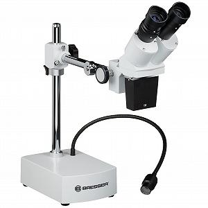 Микроскоп Bresser Biorit ICD-CS 5x 20x стереомикроскоп отраженного света со сменными линзами, LED и рабочим расстоянием 230 мм, белый synthetic.ua - Фото 1