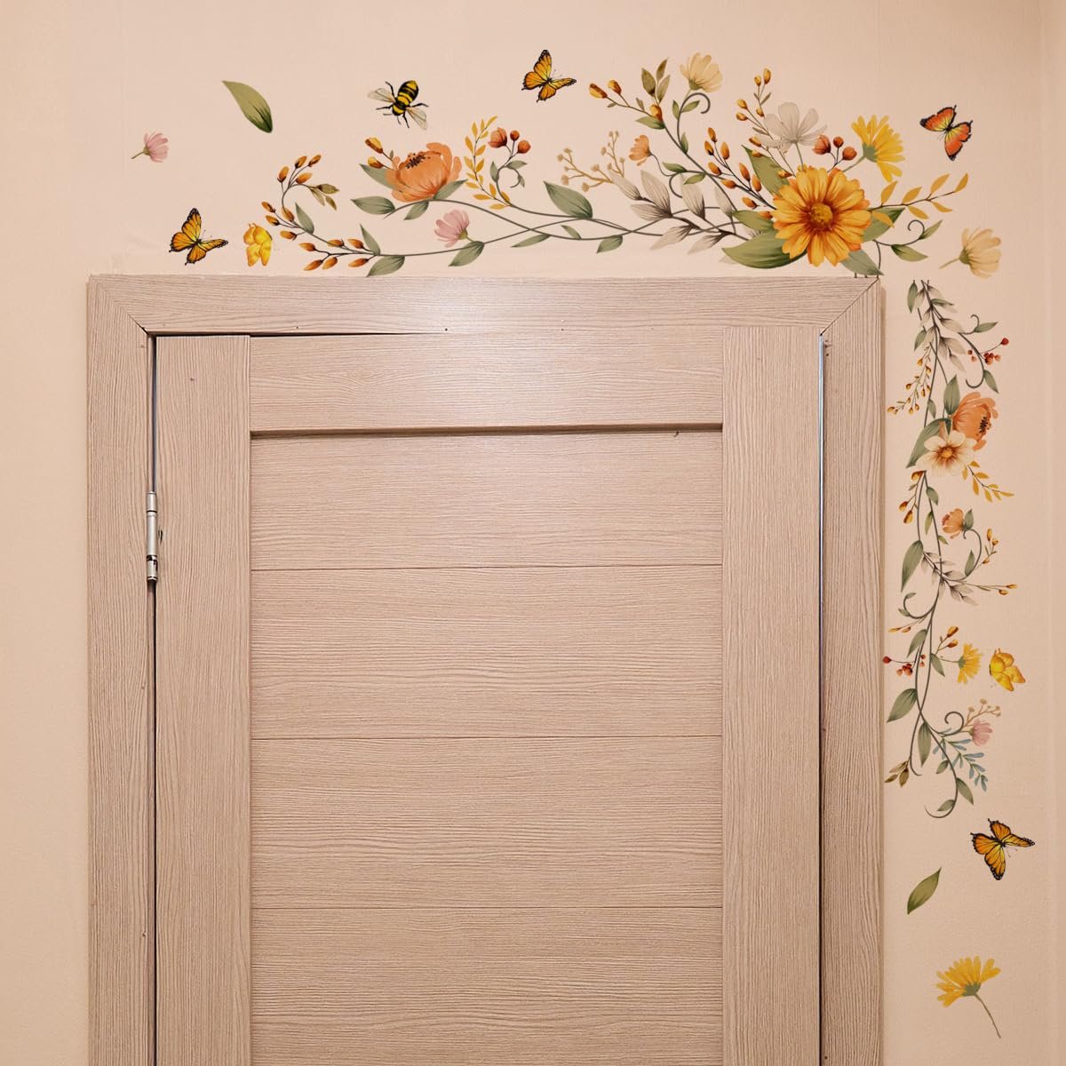 Наклейка на стіну COVPAW Квіткова ліана Ромашки Метелики 30 x 90 см, фото №6 Наклейка на стіну COVPAW Квіткова ліана Ромашки Метелики 30 x 90 см, фото №6