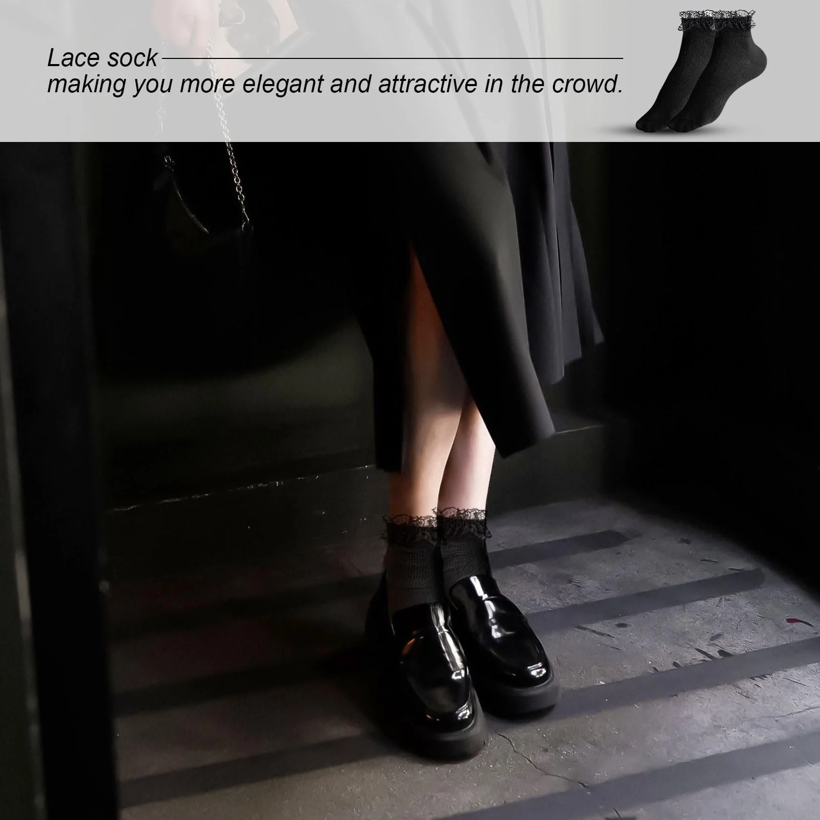 Носки с рюшами (4 пары) для женщин и девушек, фото №3