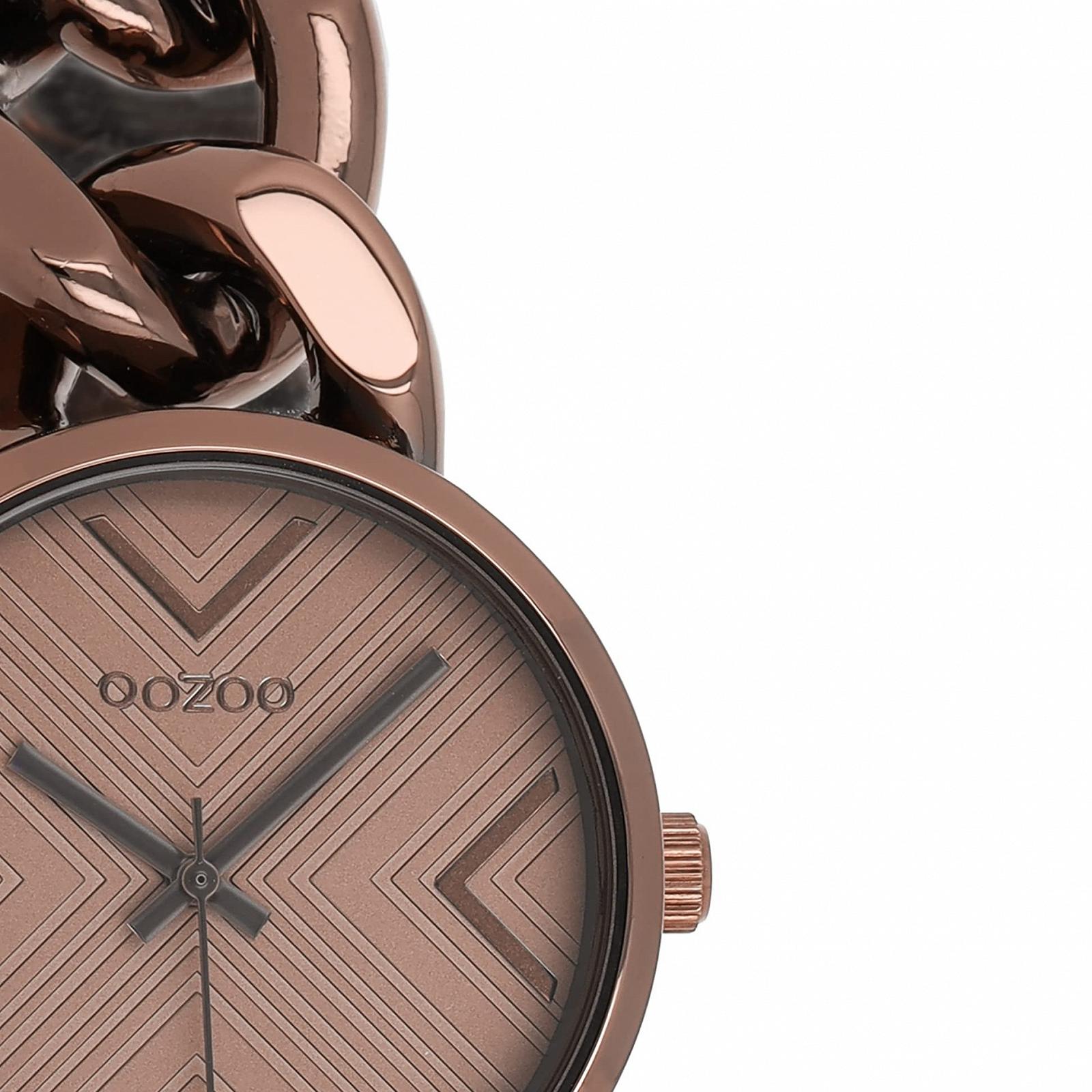 Часы Oozoo Timepieces Женские с массивным цепочным ремешком, бронзовые, фото №2