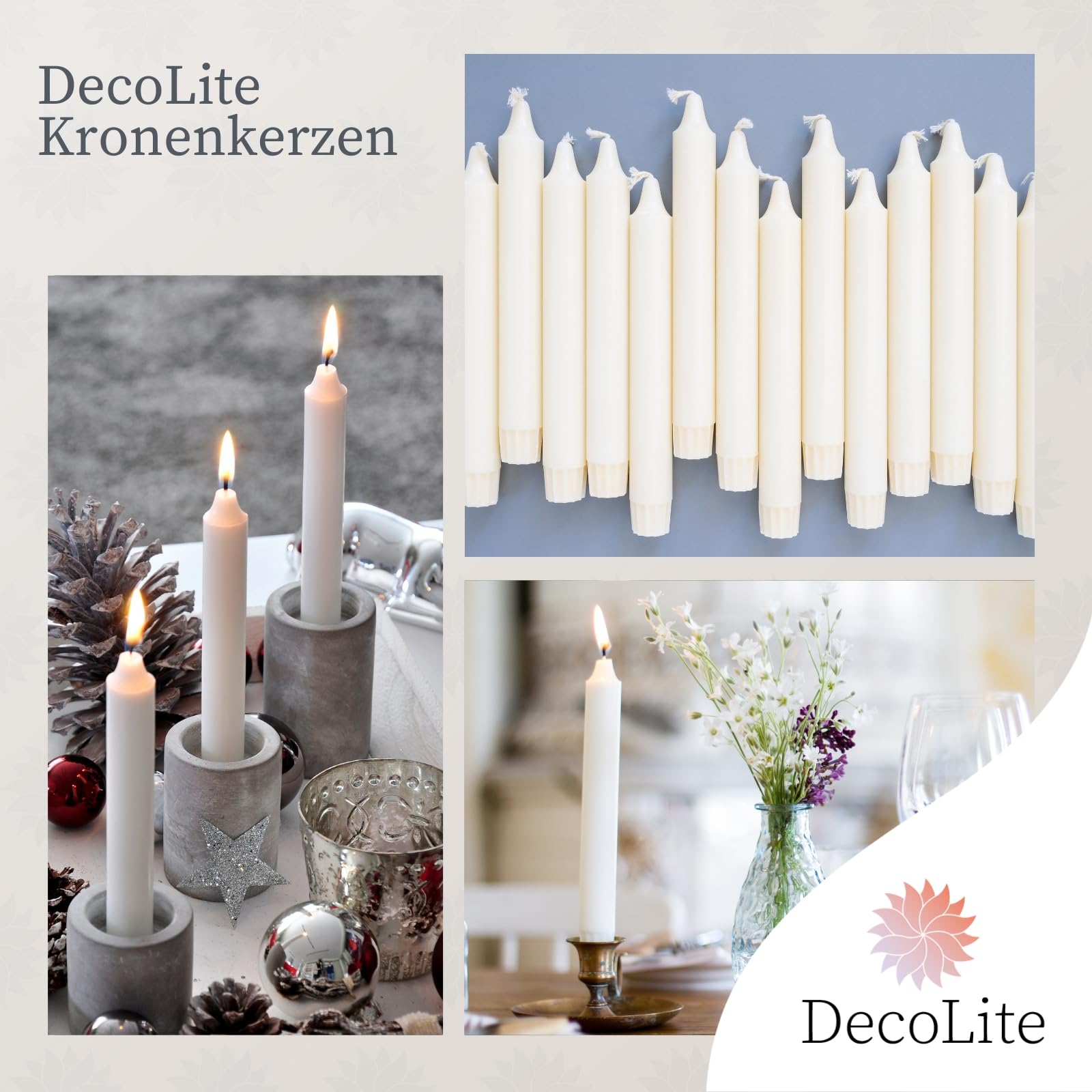 Свечки DecoLite Crown 200/22 мм (3 x упаковка по 10) 6 часов горения, фото №4