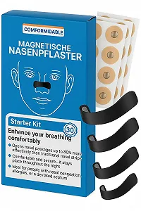 Пластырь на нос магнитный 60 шт на 30 дней магнитные полоски для носа для лучшего сна и дыхания - Фото 1