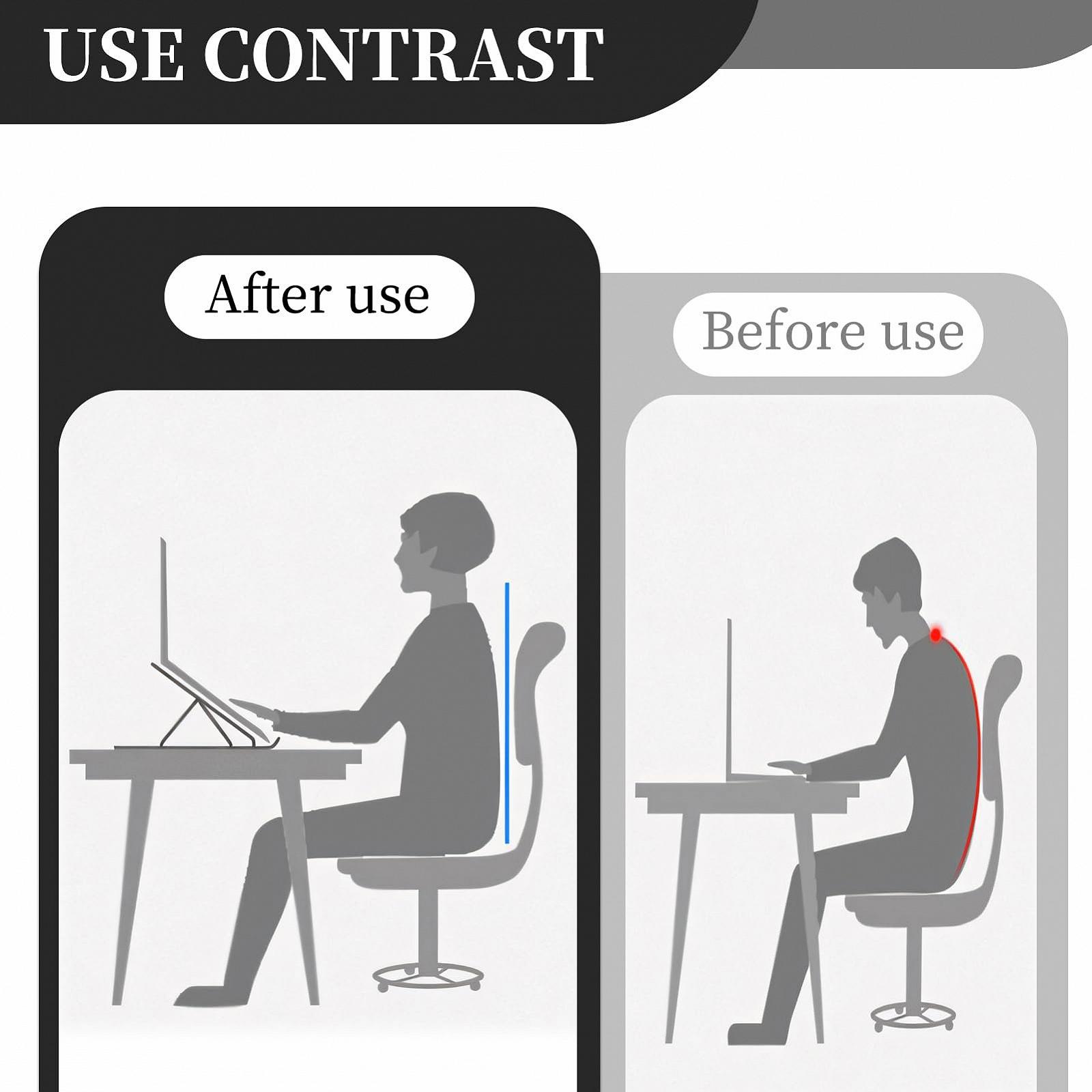 Подставка для ноутбука алюминиевая регулируемая по высоте с 5 уровнями, складная и эргономичная - портативная подставка для ноутбука, совместимая с MacBook, Asus, Acer, HP, до 17,3 дюймов, фото №7