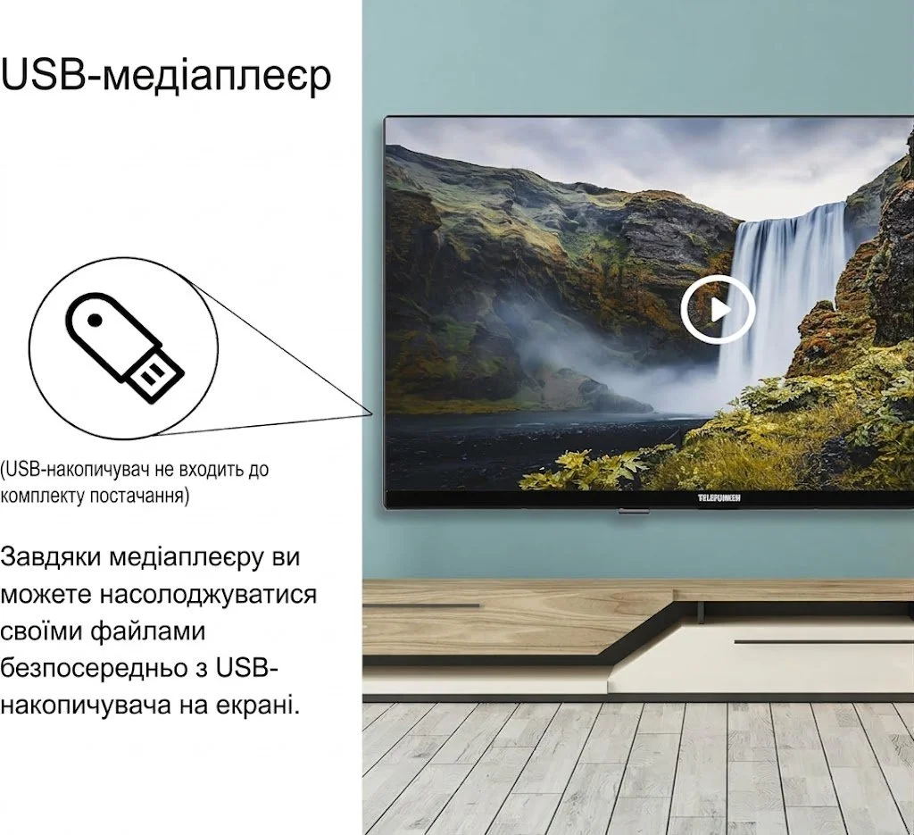 Телевізор 24" Telefunken XH24O550M / HD / 50 Гц / LED / T2, фото №4