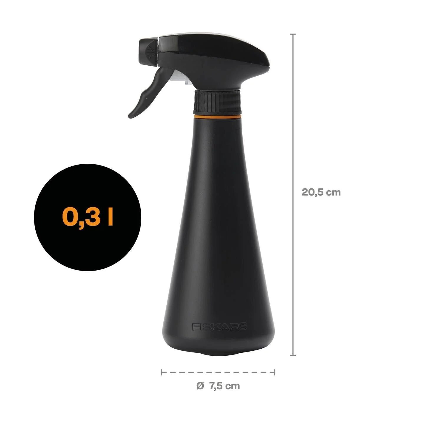 Пульверизатор для рослин Fiskars 1071306 0.3 л чорний/помаранчевий, фото №3