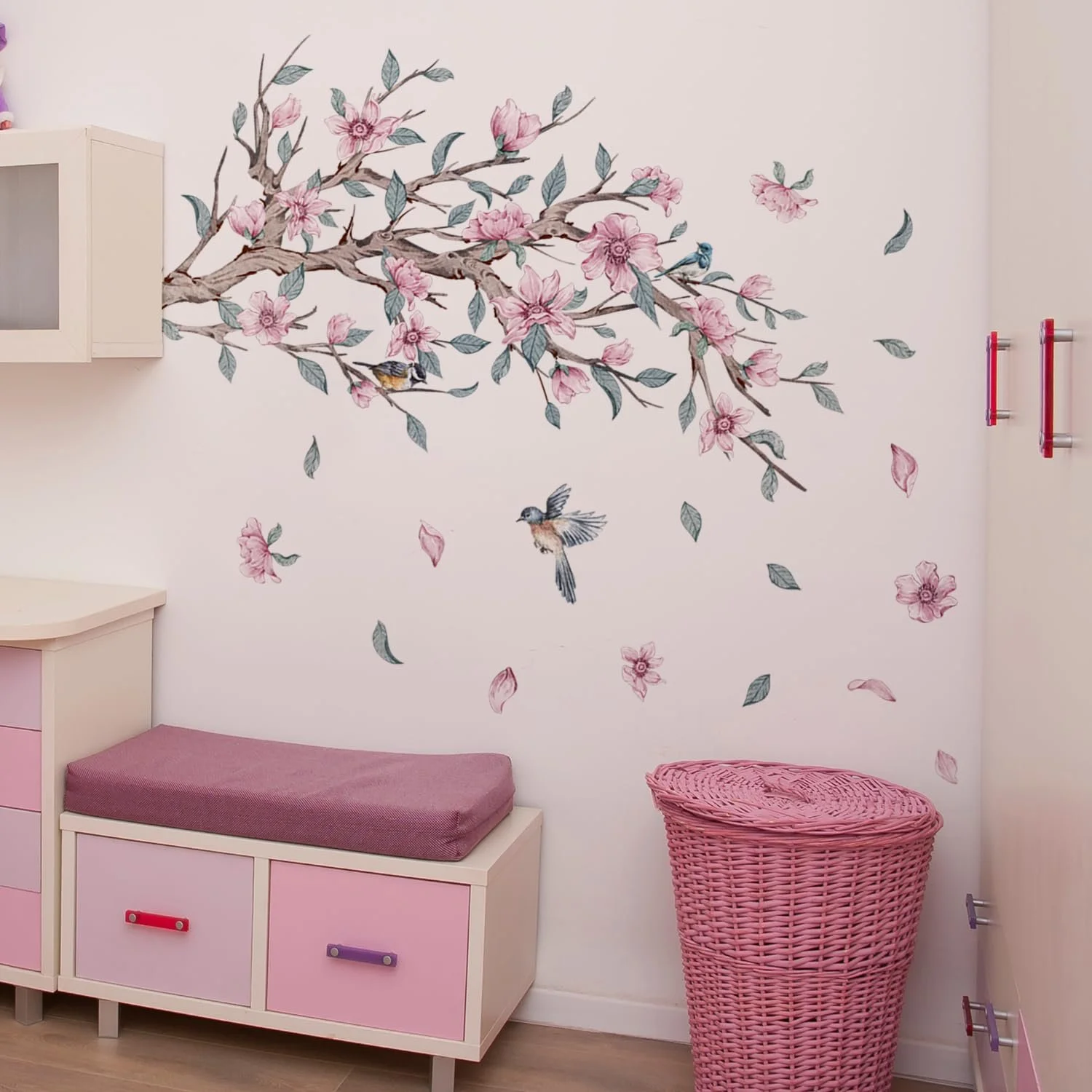 Наклейка на стіну WandSticker4U XXL Cherry Blossom Tree 120 x 100 см Pastel Colours, фото №6