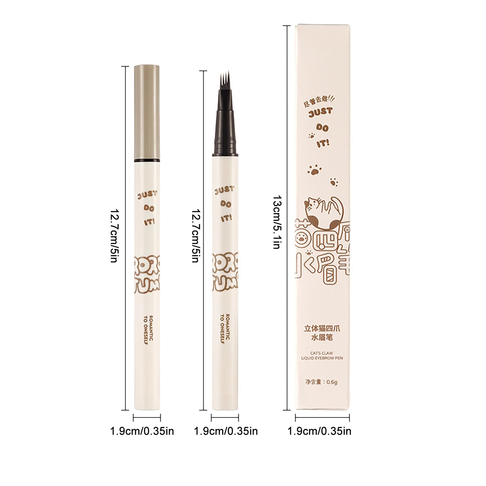 Карандаш для бровей 3D 4-зубчатый 2024 Secret Black Grey, фото №6