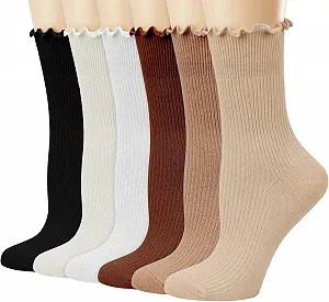 Носки DRESHOW Хлопковые с рюшами 6 пар - Фото 1