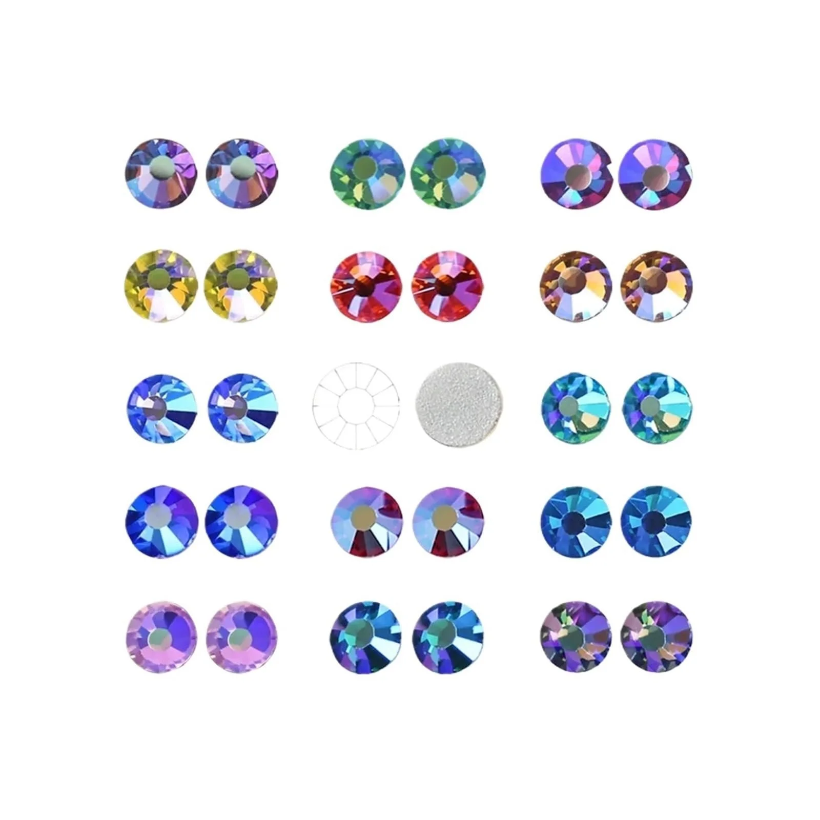 Стразы Термоклеевые Разноцветные Crystal AB Плоские Блестки для Ногтей Камень для Одежды (Champagne AB, SS20 1440 шт), фото №2
