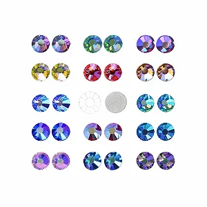 Стразы Термоклеевые Разноцветные Crystal AB Плоские Блестки для Ногтей Камень для Одежды (Champagne AB, SS20 1440 шт) synthetic.ua - Фото 1