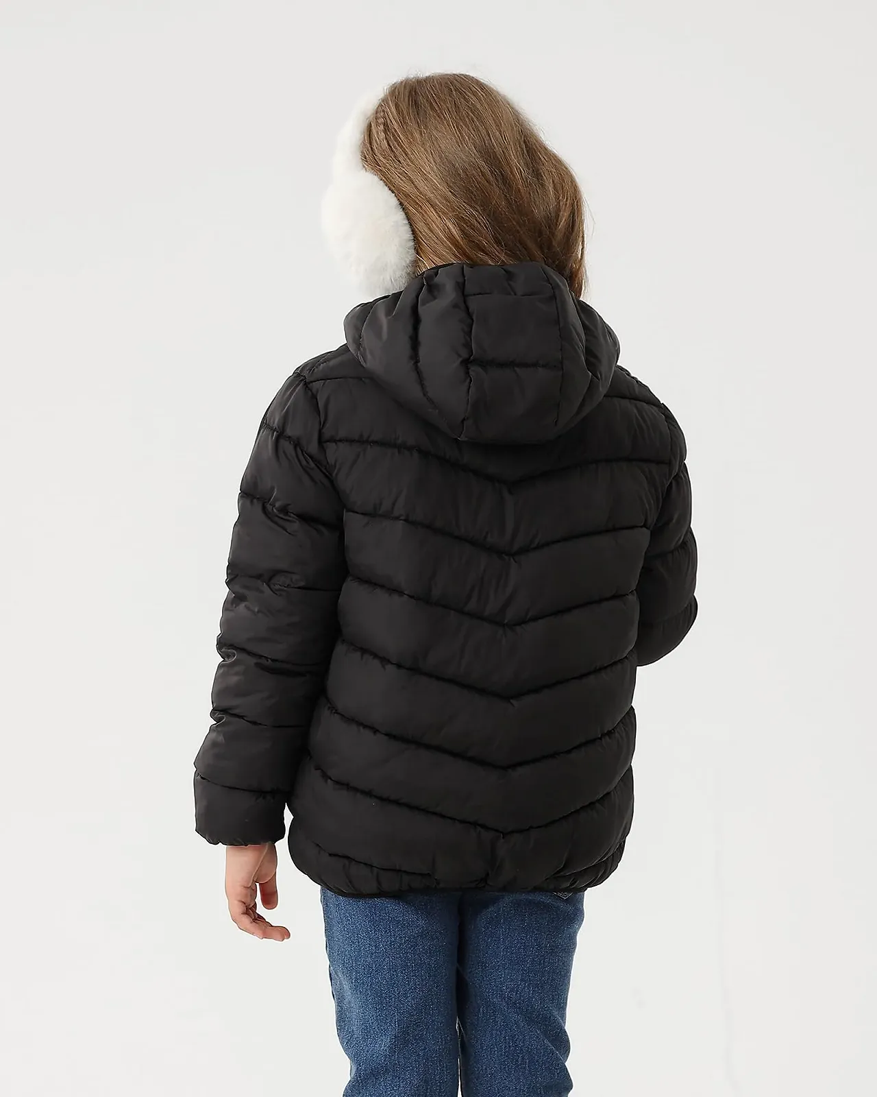 Куртка Fanient Зимова Дитяча Класична Однотонна З Капюшоном Вітрозахисна, фото №4