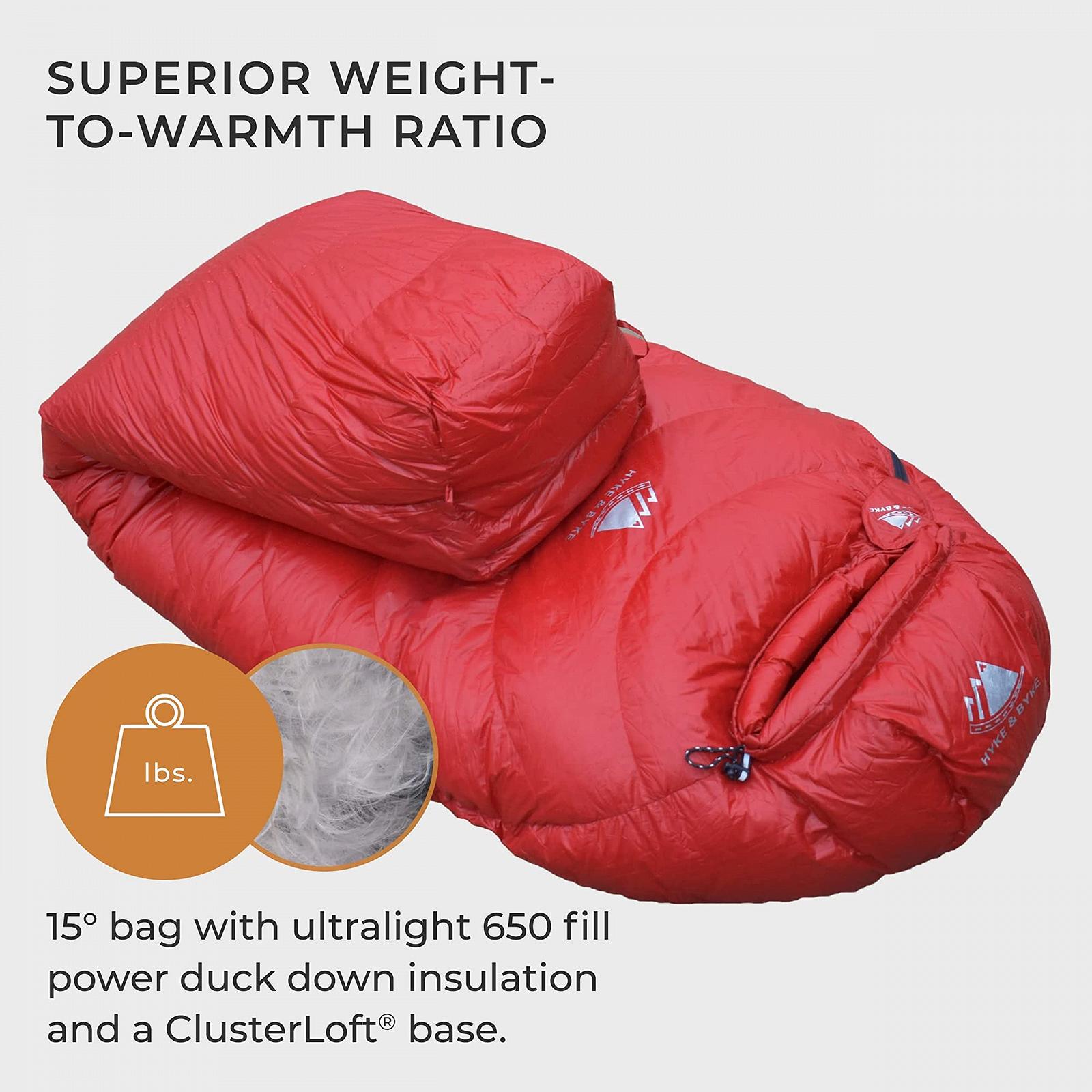 Спальный мешок Hyke & Byke Quandary -10 Degree Down Light Small 5 цветов, фото №2