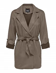 Куртка ONLY Onldiane Женская из искусственной замши с поясом CC OTW Короткая - Фото 1