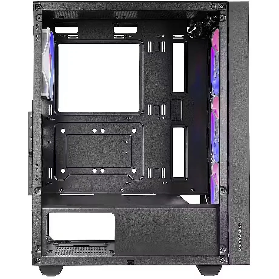 Корпус для ПК Mars Gaming MC-AIR / Midi Tower / FRGB, Закаленное стекло, Mesh / Без БП / Черный, фото №4