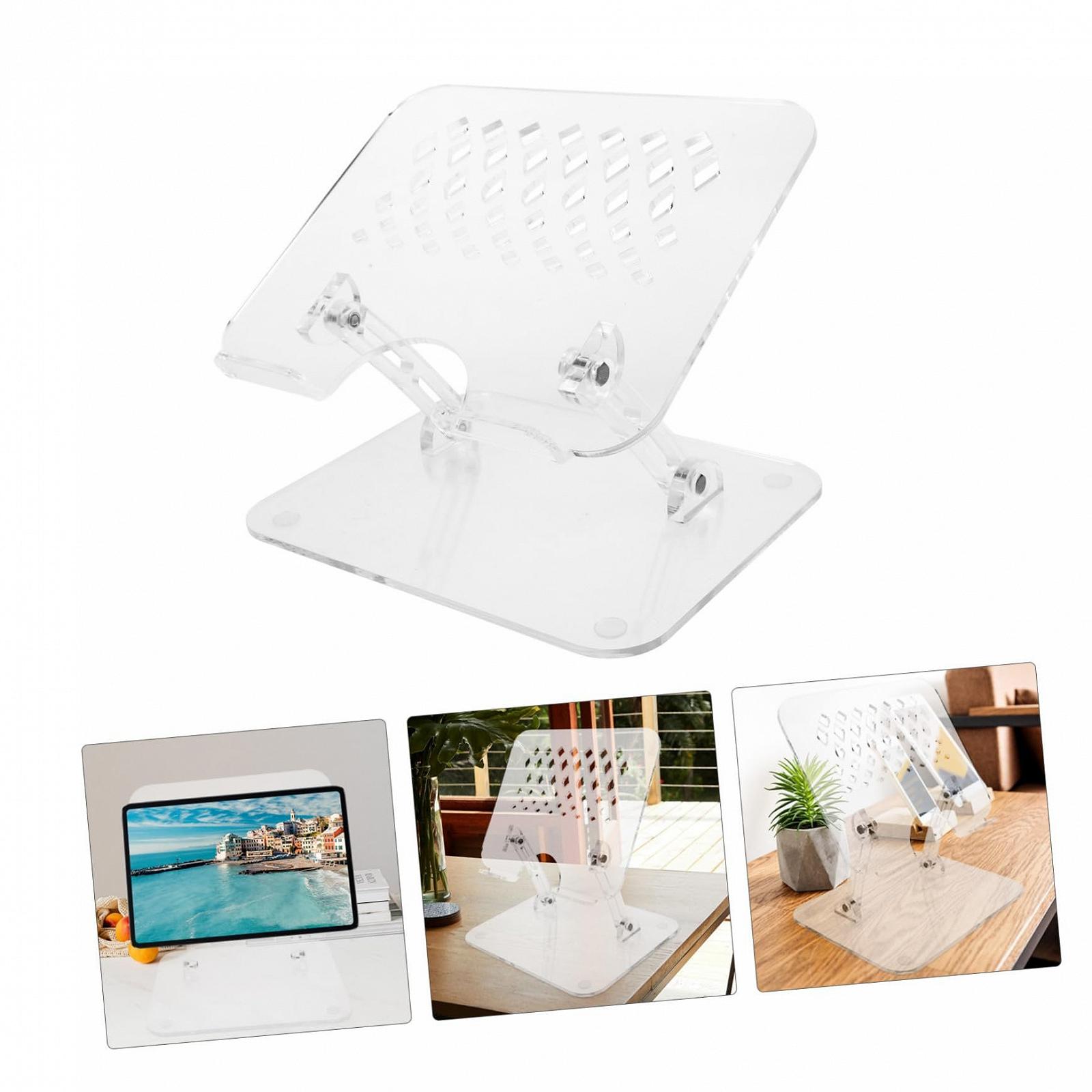 Підставка Тип Vaguelly Регульована по висоті для ноутбуків та планшетів Акрилова Прозора, фото №4 Підставка Тип Vaguelly Регульована по висоті для ноутбуків та планшетів Акрилова Прозора, фото №4