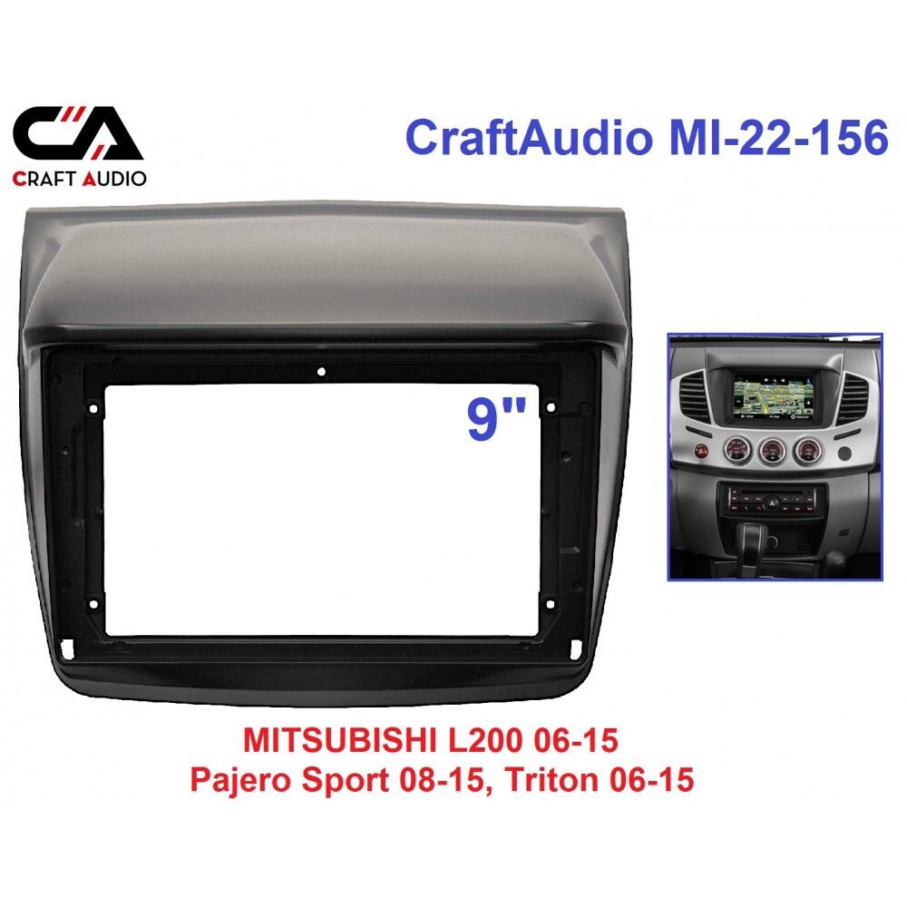 Рамка перехідна CraftAudio MI-22-156 MITSUBISHI L200 06-15 Pajero Sport 08-15 Triton 9, фото №1