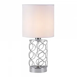 Настільна лампа etc-shop Modern Bedside RGB LED 4,8 Вт 470 лм Сталь Текстиль 18 x 35 см Білий synthetic.ua - Фото 1