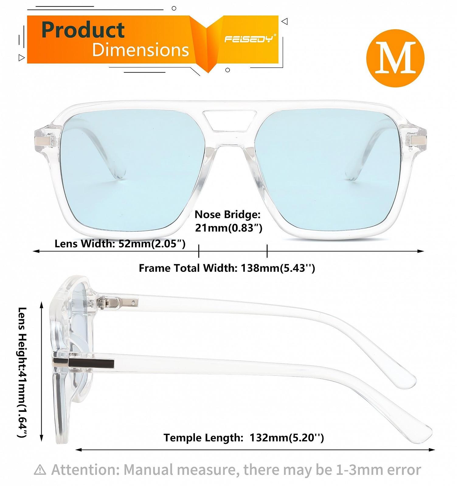 Сонцезахисні окуляри Retro FEISEDY Квадратні B0179, фото №6