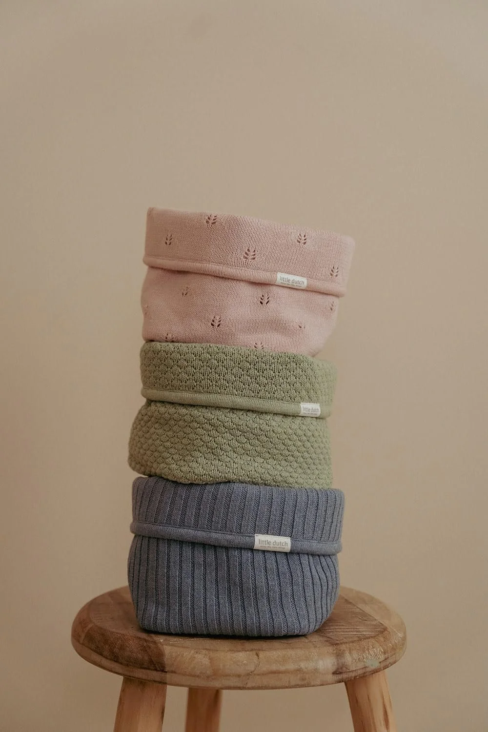 Органайзер для пеленального столика Little Dutch Pure Denim Blue вышитая маленькая, фото №5