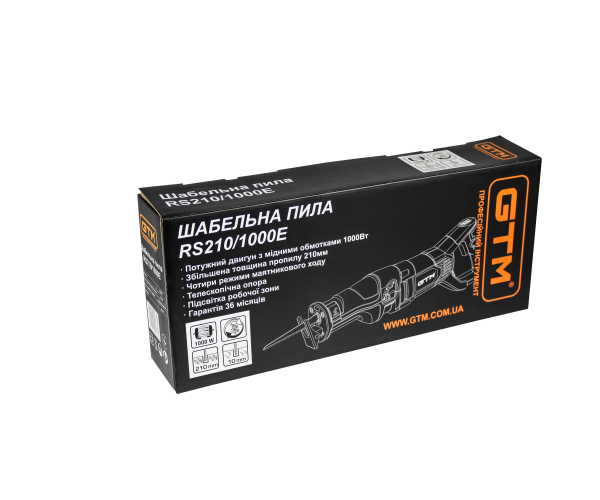 Пила шабельна RS210/1000E 1000Вт,1000-2800х/хв, дерево/кол.мет/сталь-210/28/10мм, фото №3