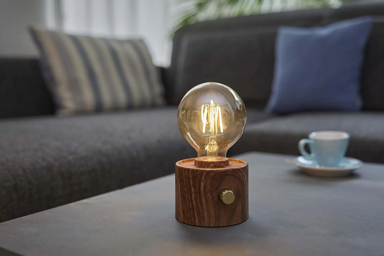 Настільна лампа Northpoint Edison LED USB-C Горіх, фото №5