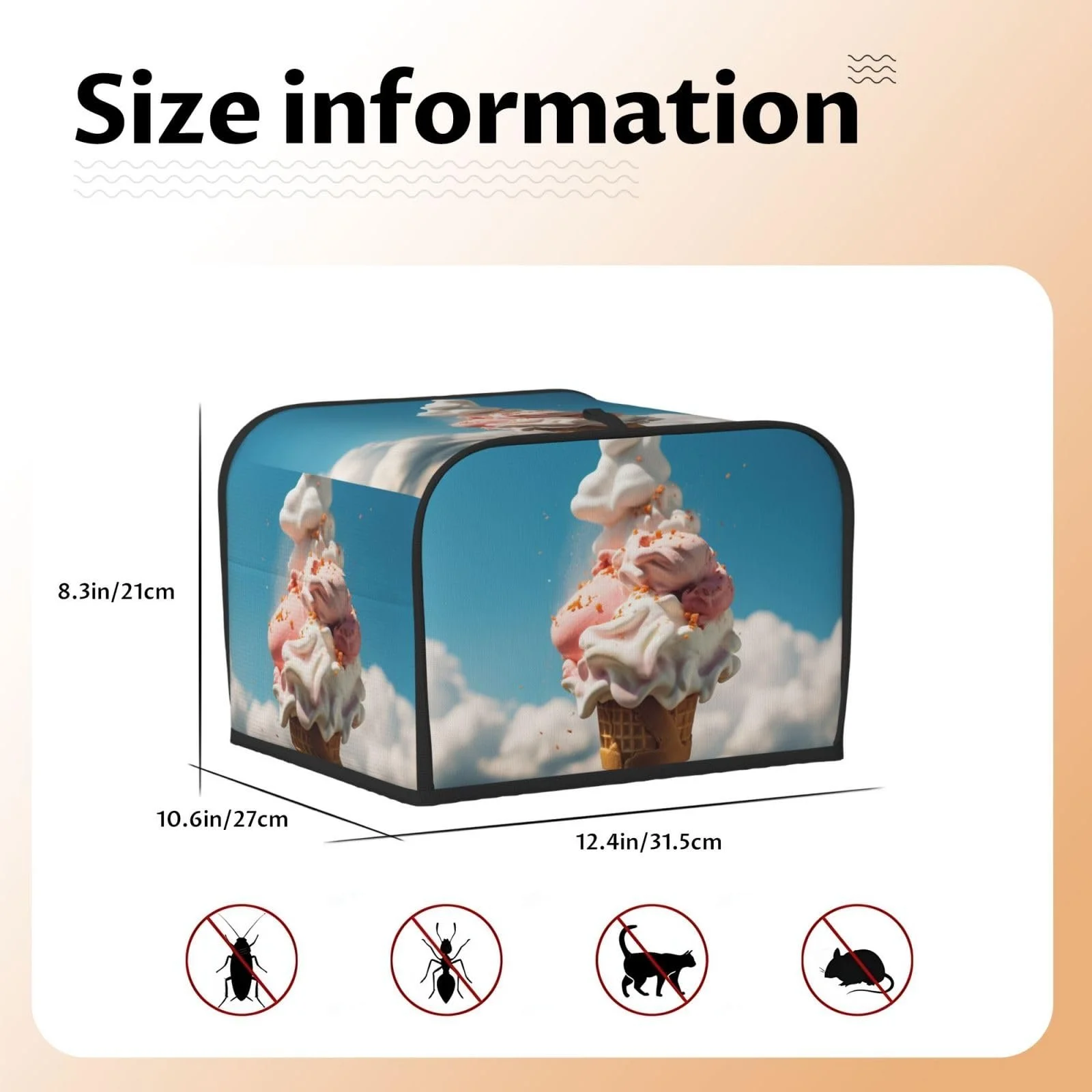 Чехол для тостера на 4 ломтика с двумя карманами Superweiche Ger, фото №2 Чехол для тостера на 4 ломтика с двумя карманами Superweiche Ger, фото №2