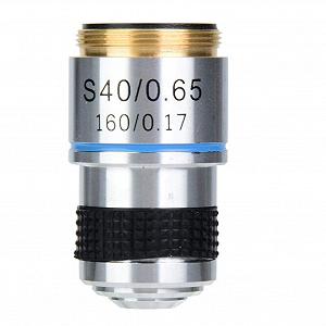 Объектив ахроматический 40X 185 для биологического микроскопа 160/0.17 с четким изображением - Фото 1