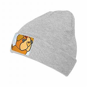 Вязаная шапка BROLEO с мультяшным мопсом - Фото 1