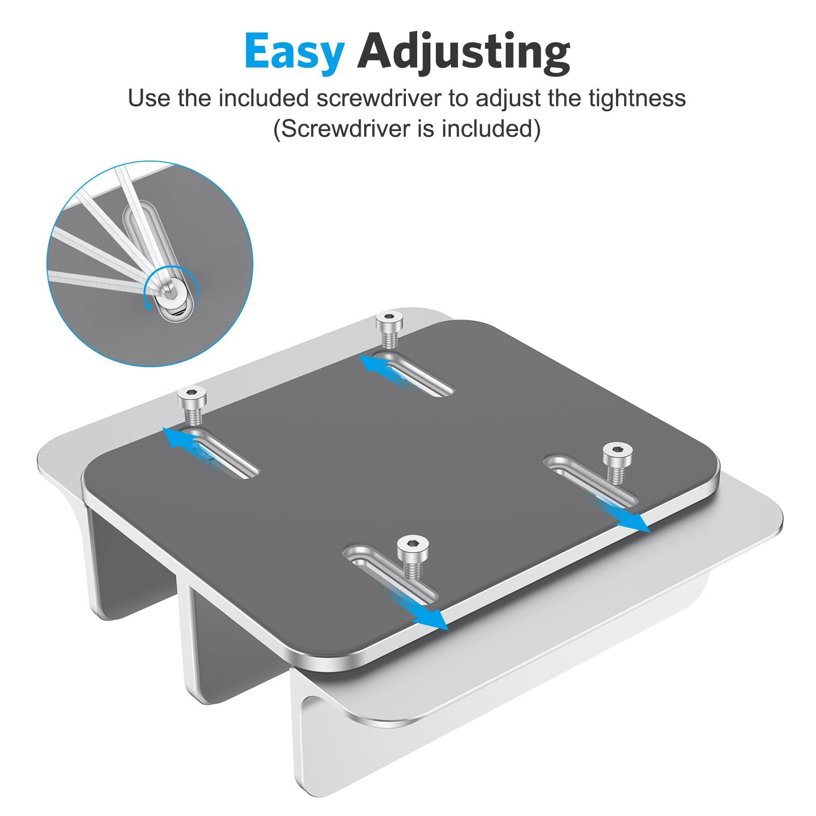 Вертикальная Подставка OMOTON для двух ноутбуков до 17.3 дюймов Серебристый, фото №5