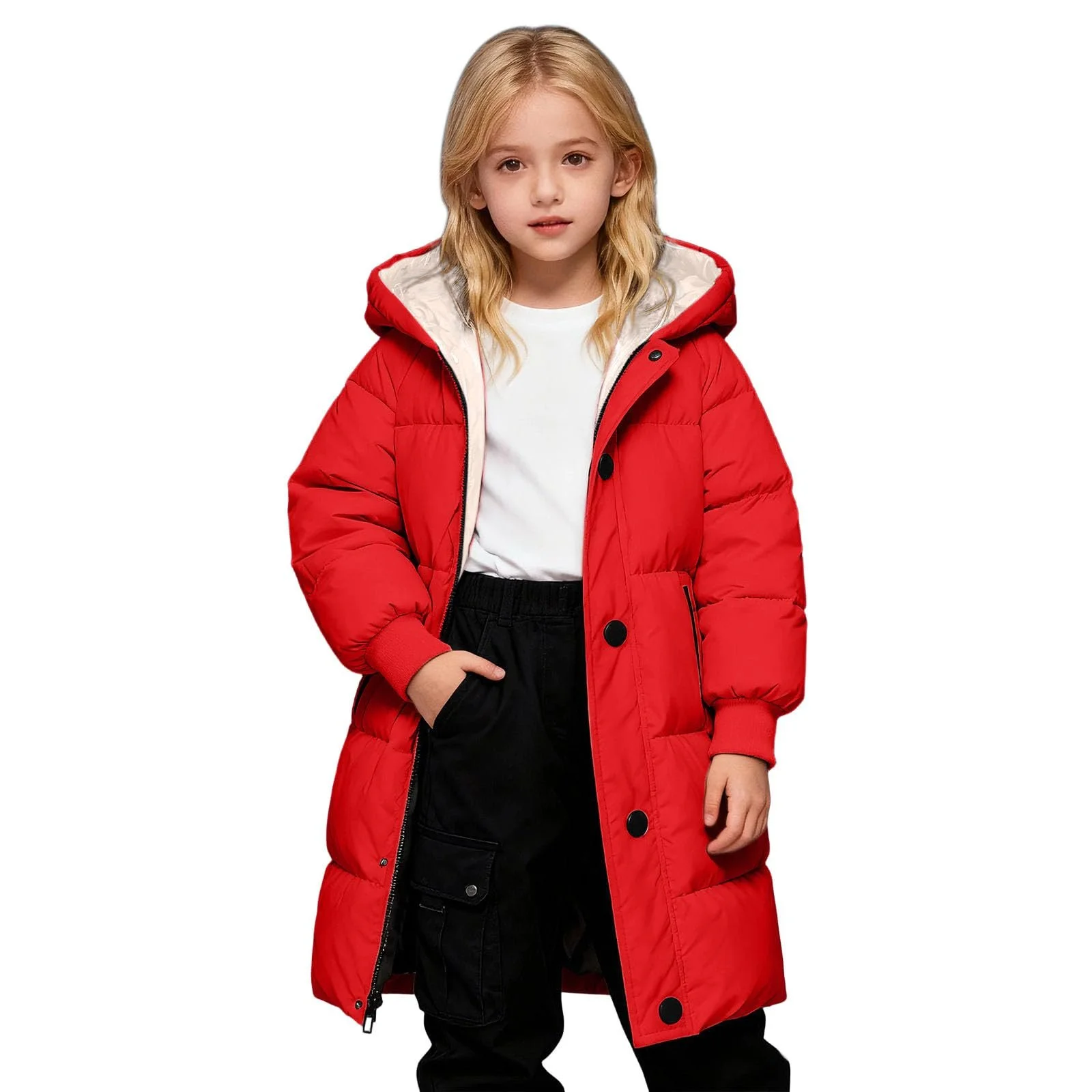 Зимова куртка Generisch для дівчат, дитяче пухове пальто, фото №1
