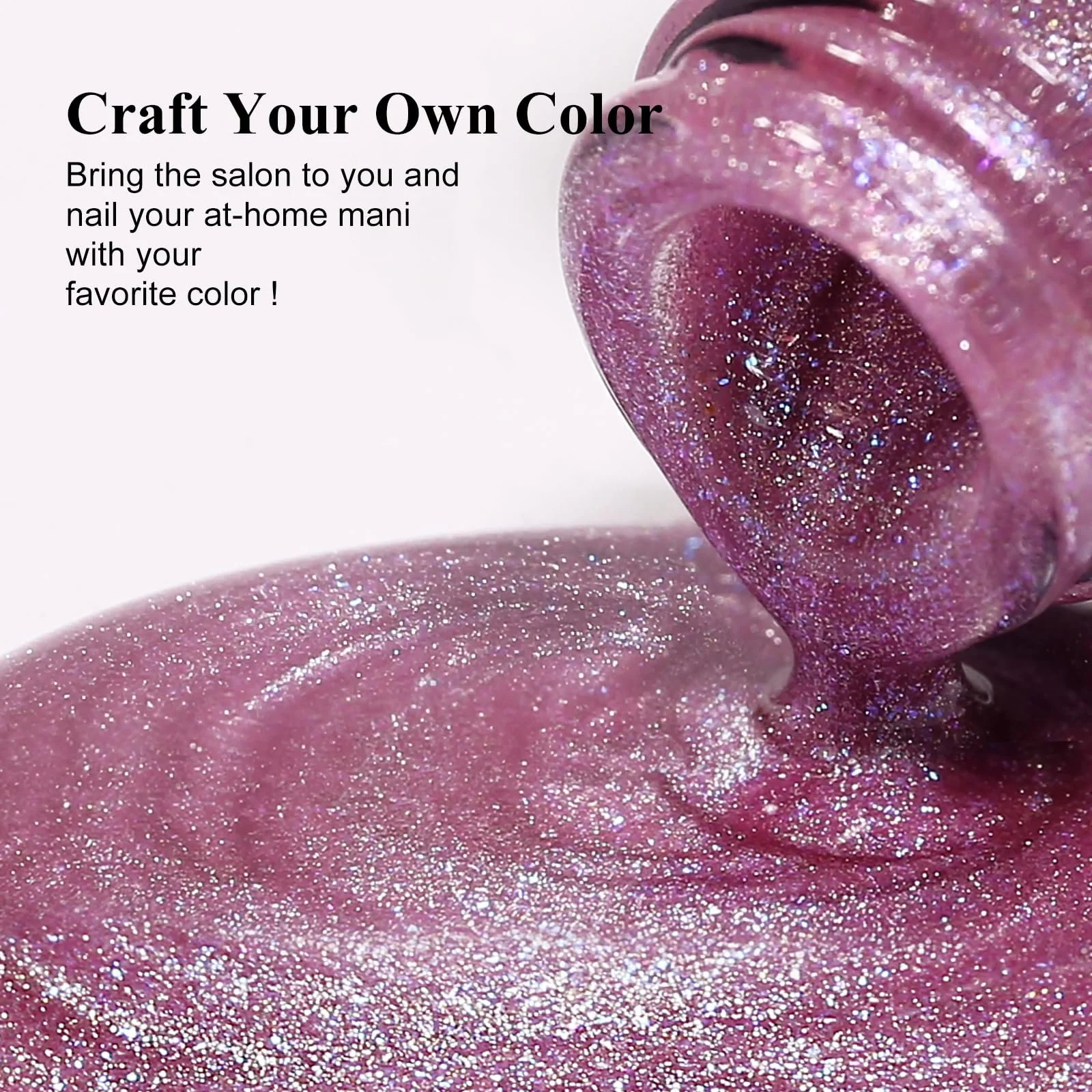 Гель-лак для ногтей Кошачий глаз Imtiti Aurora Rose, 15 мл, Galaxy Rose, голографический глиттер, магнитный, УФ, закаленное стекло, с магнитом, фото №2