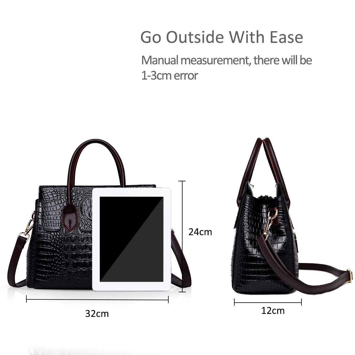 Сумка Nicole & Doris, с верхней ручкой, кожа PU, черный, классический, фото №6