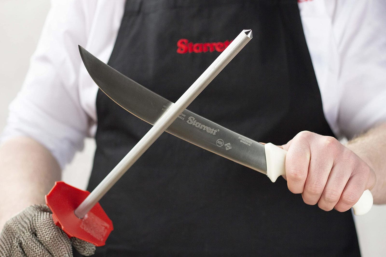 Набір кухонних ножів Starrett Professional з нержавіючої сталі - 6 предметів - червона ручка, фото №8