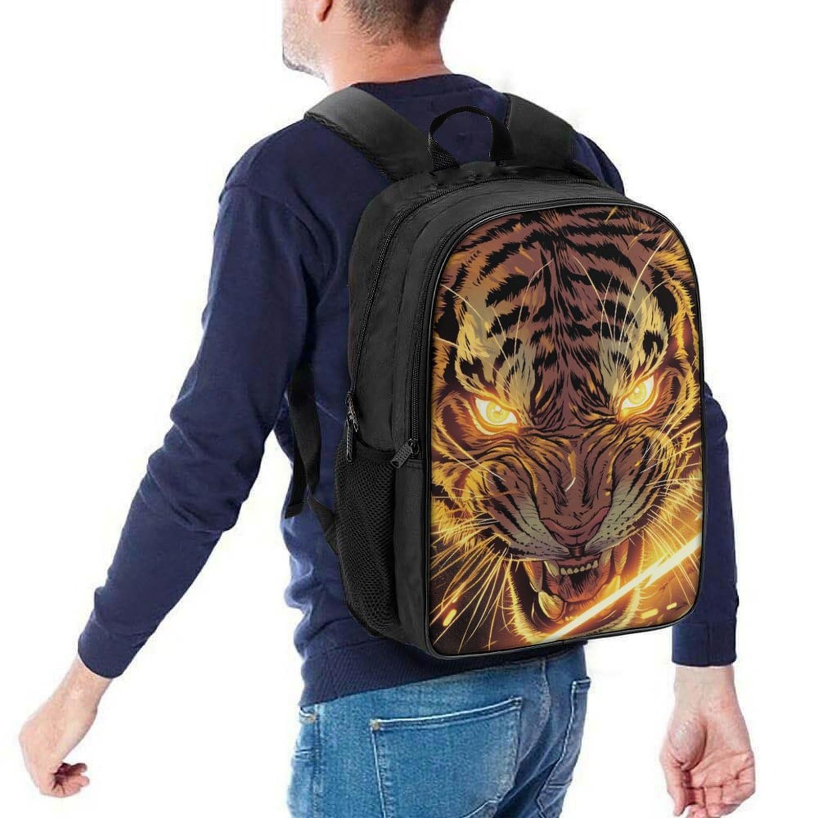 Рюкзак Tiger 3D DPEOANEBN для дітей, великий, 40x28x16 см, фото №5