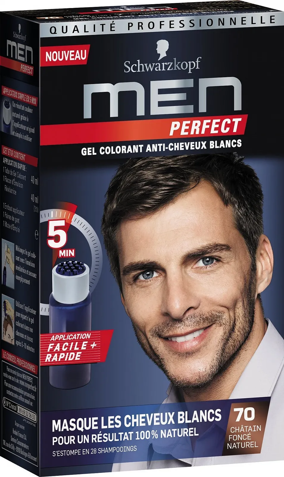 Краска-гель Schwarzkopf Men Perfect Natural Dark Brown - 70, фото №1 Краска-гель Schwarzkopf Men Perfect Natural Dark Brown - 70, фото №1