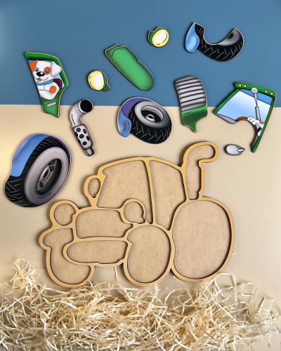 Контурний пазл Трактор [tsi192811-TSI], фото №2