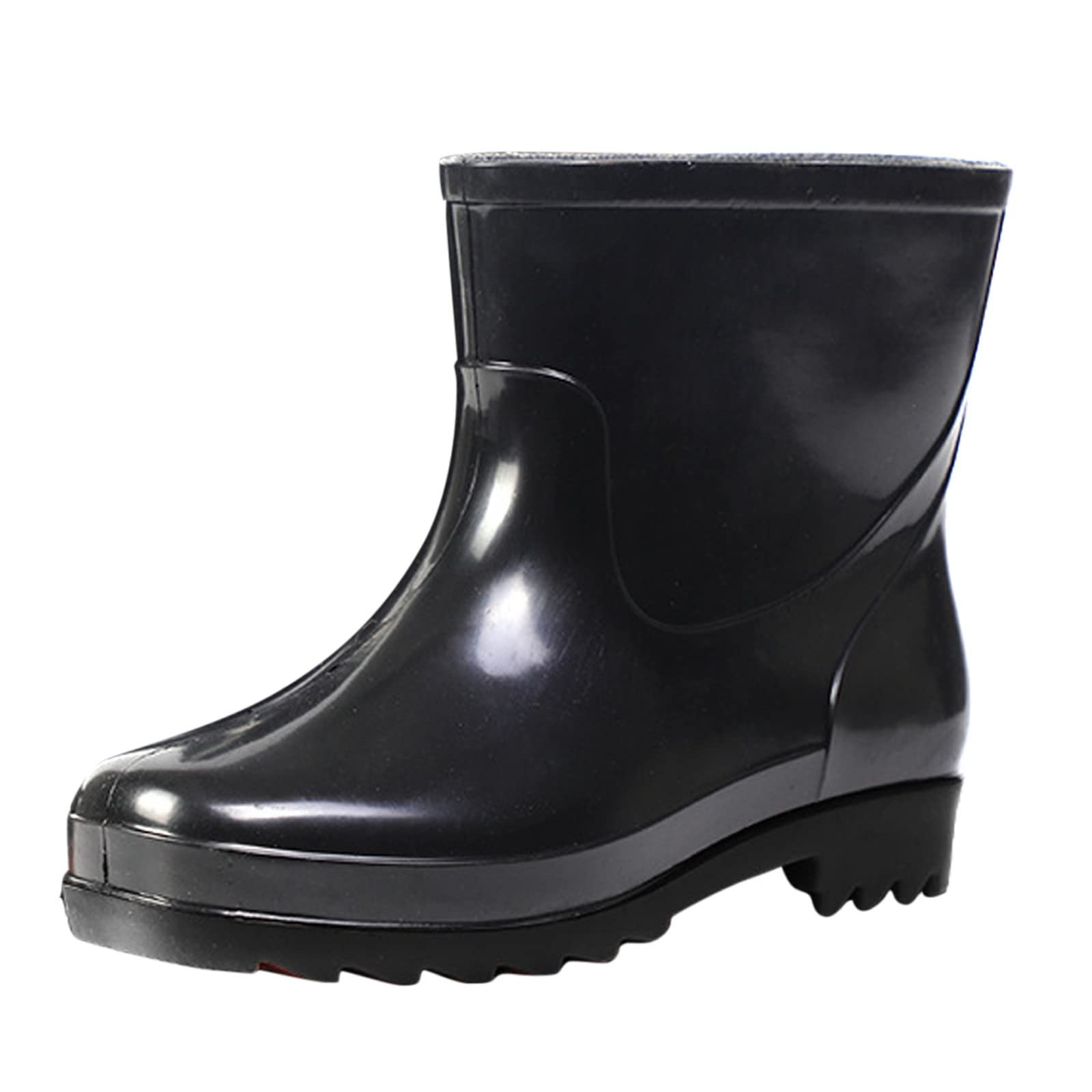 Короткие резиновые мужские дождевые ботинки Waterproof Wellington для сада, мужская непромокаемая обувь, дождевые туфли, деловая обувь для мужчин, широкие, фото №1