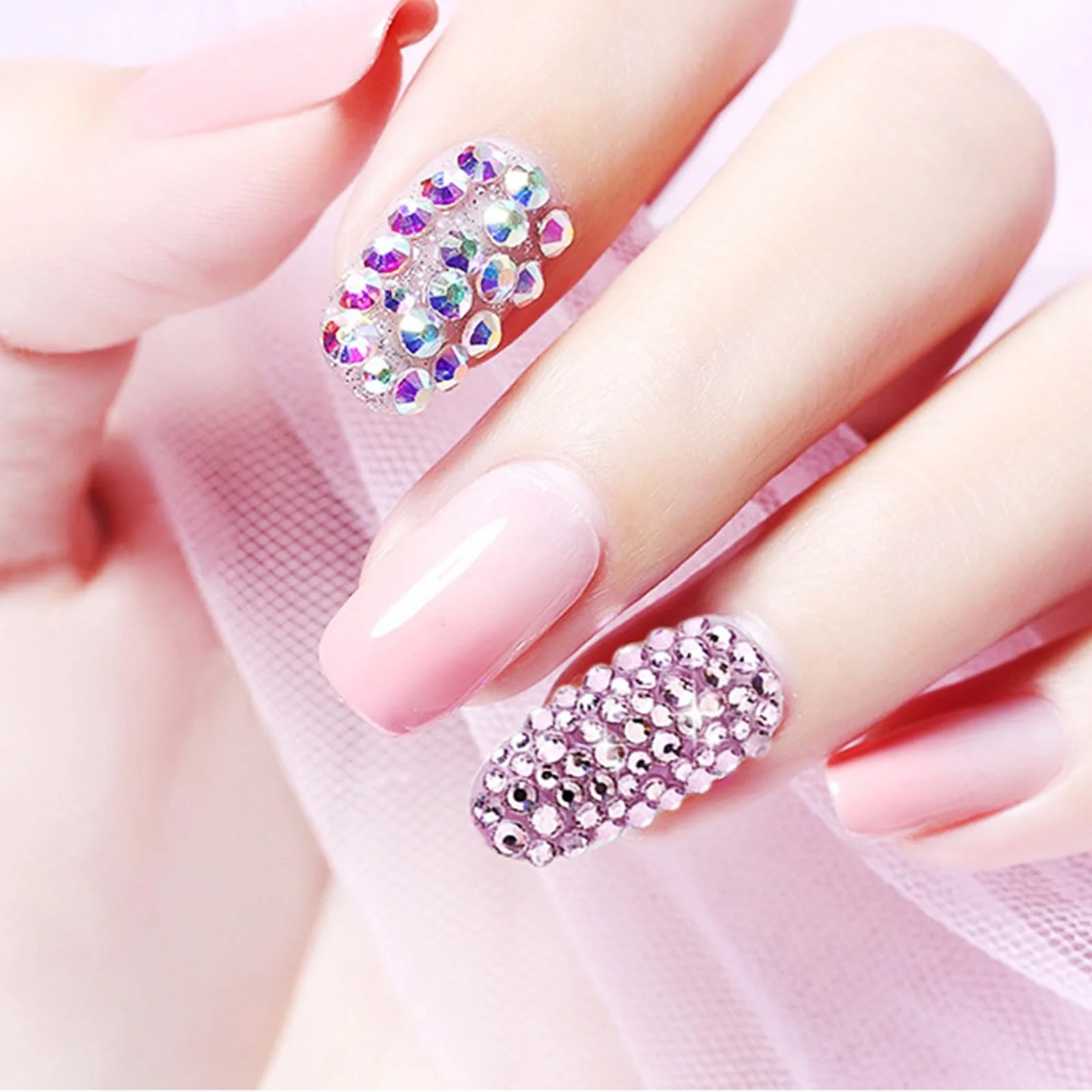 Стразы для ногтей Круглые Камни Блестки Камни Ювелирные Изделия Кристаллы для ногтей 12Grid, фото №8