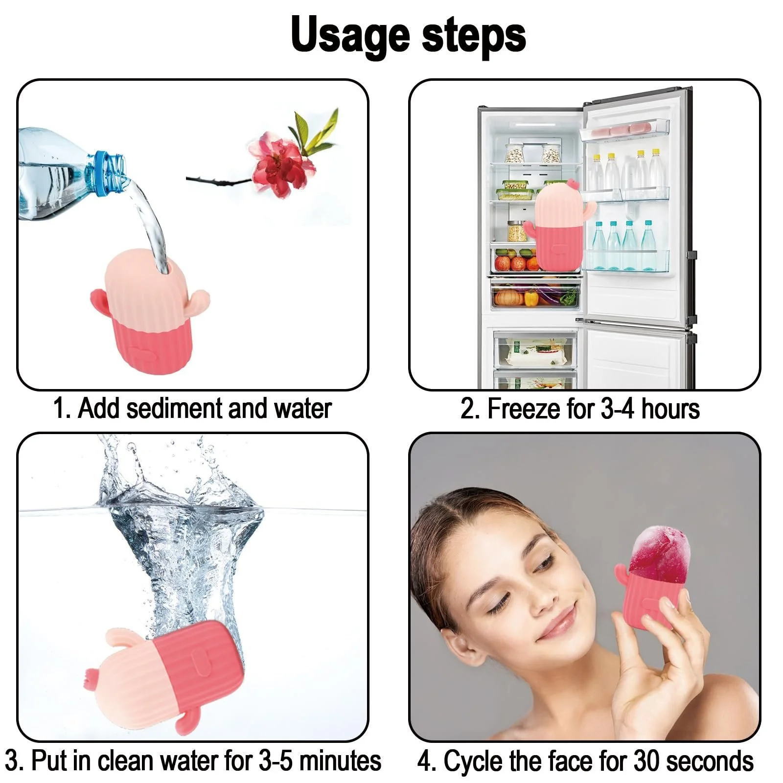 Кріоролер для обличчя Ice Face Roller силіконовий для звуження пор, фото №2