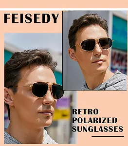Винтажные очки 70-х FEISEDY Поляризованные Мужские Женские Солнцезащитные с металлической оправой и защитой UV400 B2364 цена на synthetic.ua - Фото 1 Винтажные очки 70-х FEISEDY Поляризованные Мужские Женские Солнцезащитные с металлической оправой и защитой UV400 B2364 synthetic.ua - Фото 1