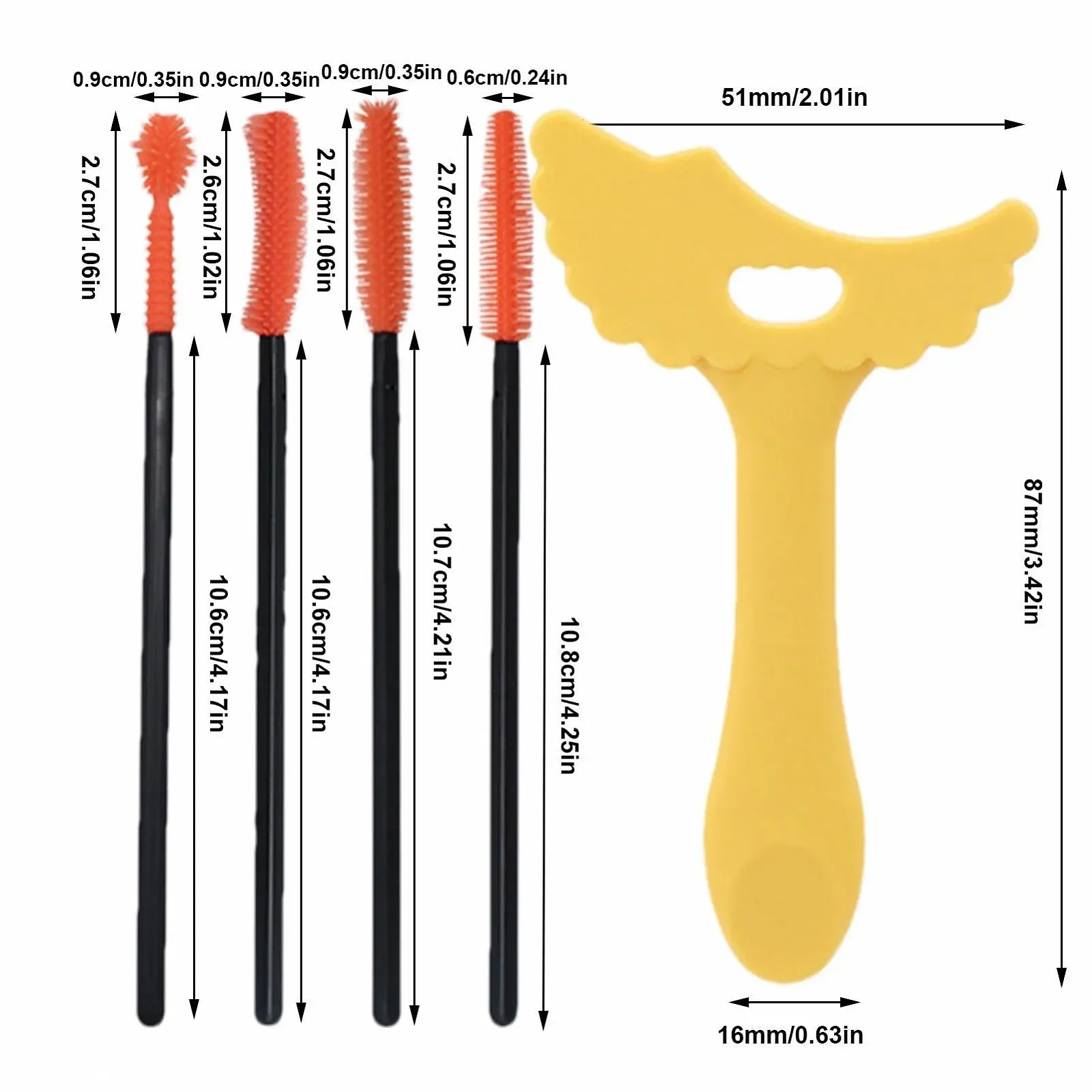 Силиконовый трафарет для макияжа для ресниц, эргономичная ручка, инструмент для макияжа, фото №5