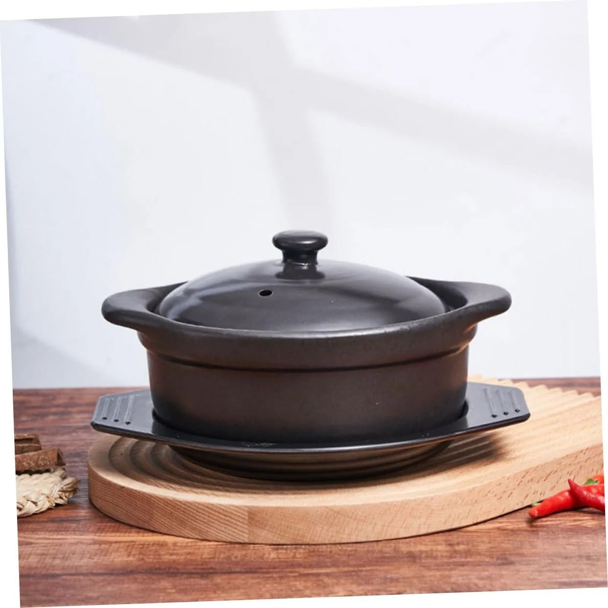 Кастрюля Gatuida керамическая с крышкой термостойкая для тушения, фото №7 Кастрюля Gatuida керамическая с крышкой термостойкая для тушения, фото №7