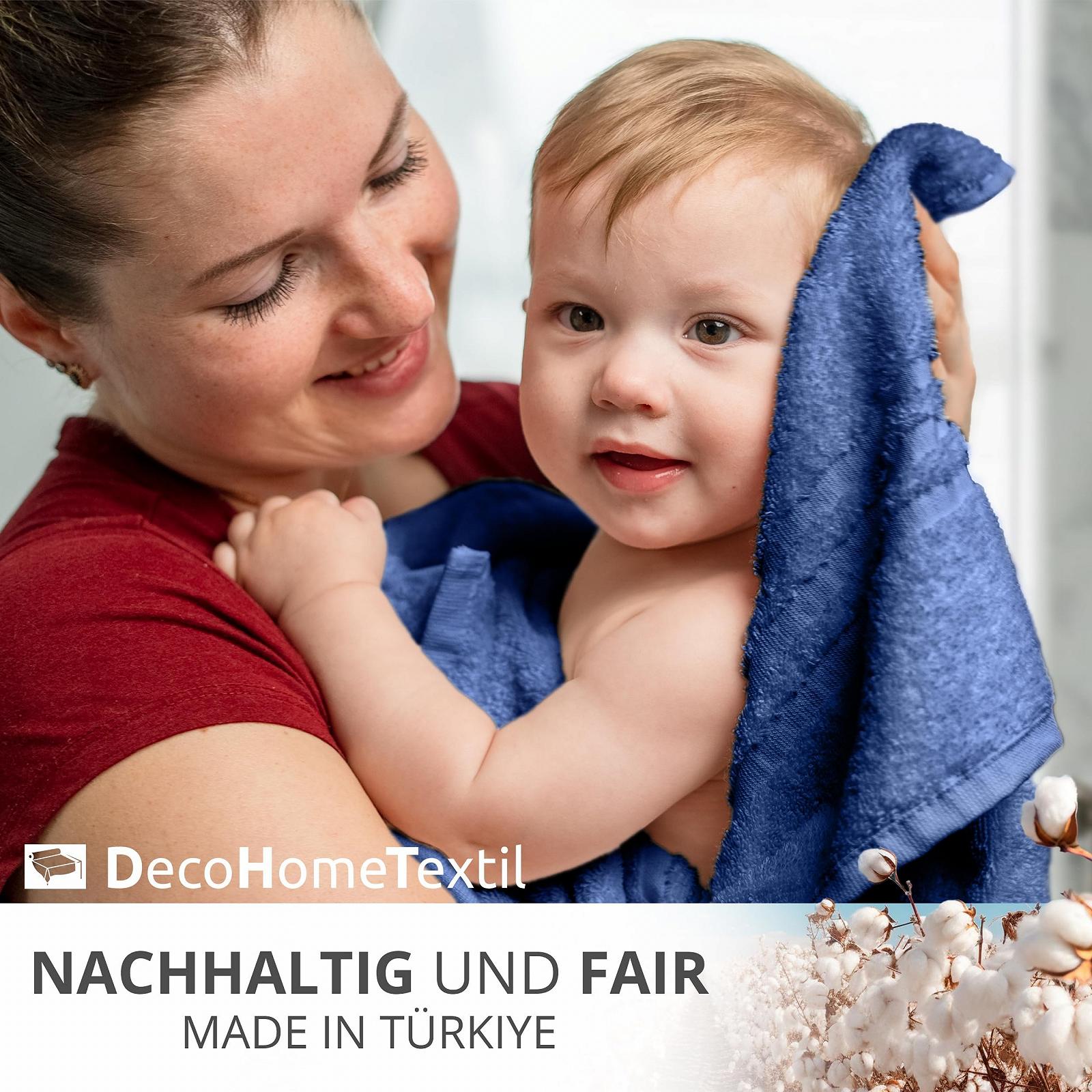 Набір рушників DecoHomeTextil 2 шт. 50 x 100 см 100% бавовна Синій, фото №4