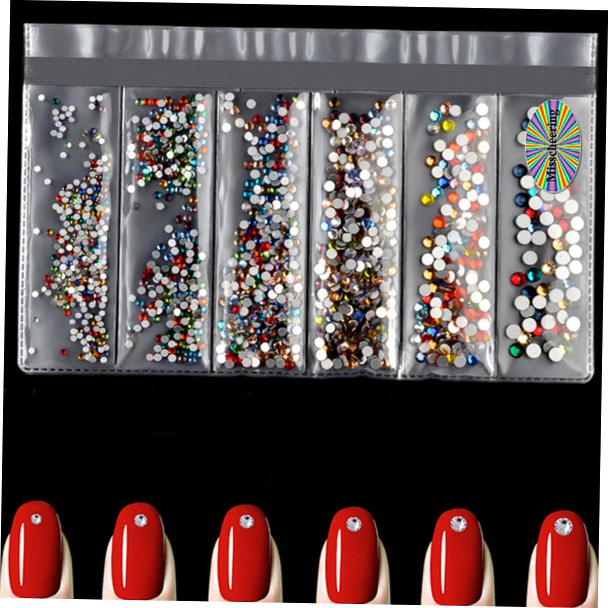 Стрази Червоний OUNONA 1364 шт., фото №4