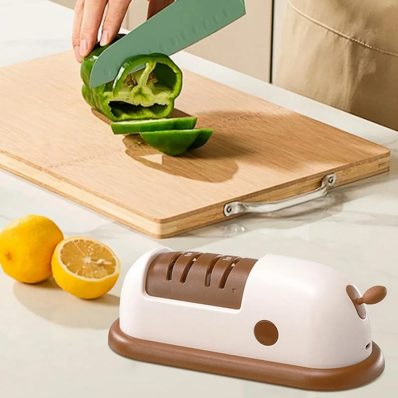 Точило для ножів та ножиць електричне акумуляторне для сталевих та керамічних лез, фото №3